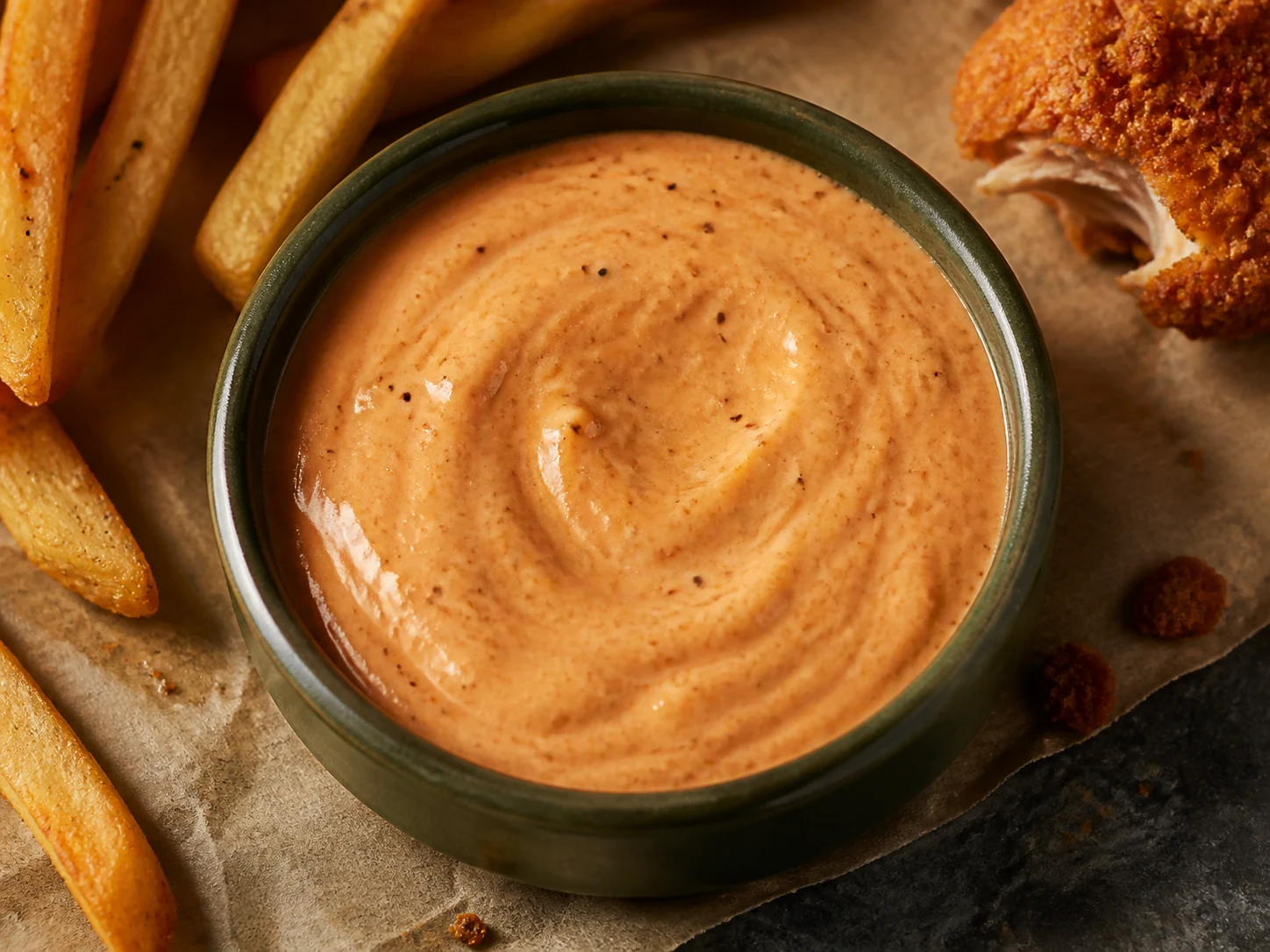 Unbranded dipping sauce representing the copycat recipe collection