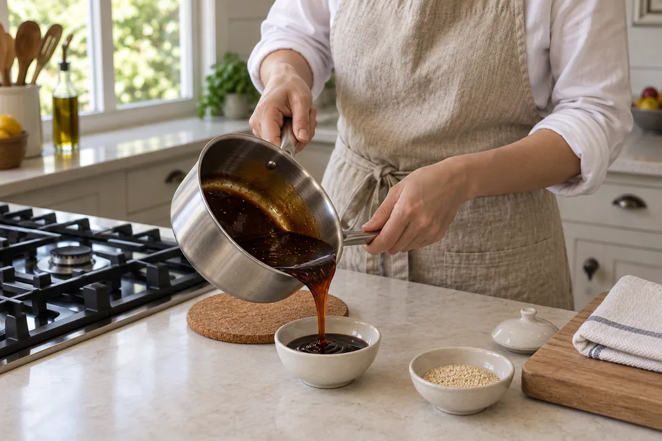 teriyaki sauce — step 6: Remove from heat and let cool before using as a marinade, glaze, or dipping sauce.