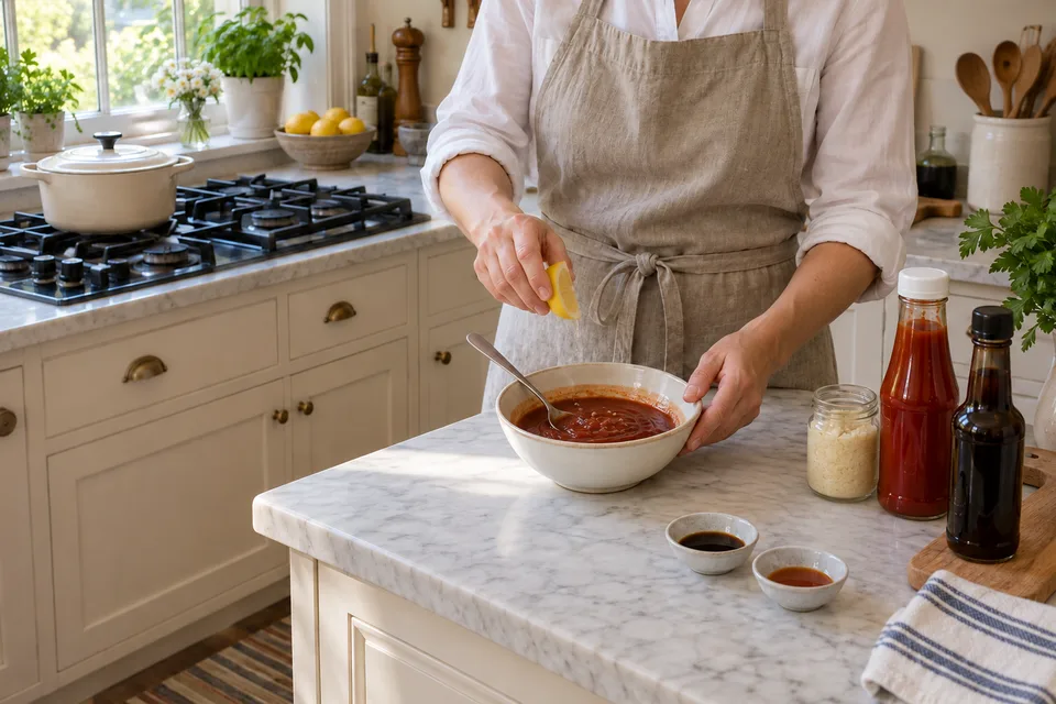 cocktail sauce — step 3: Taste and adjust horseradish or lemon juice to preference.