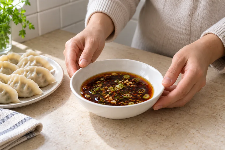 dumpling sauce — step 5: Let the sauce rest for 5 minutes before serving to allow flavors to meld.