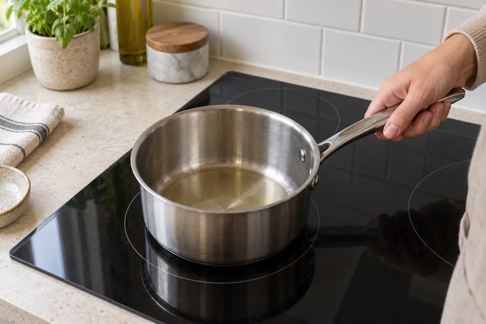 szechuan sauce — step 1: Heat neutral oil in a small saucepan over medium heat.