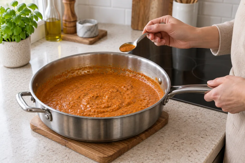 tikka masala sauce — step 8: Taste and adjust seasoning before serving or adding protein.