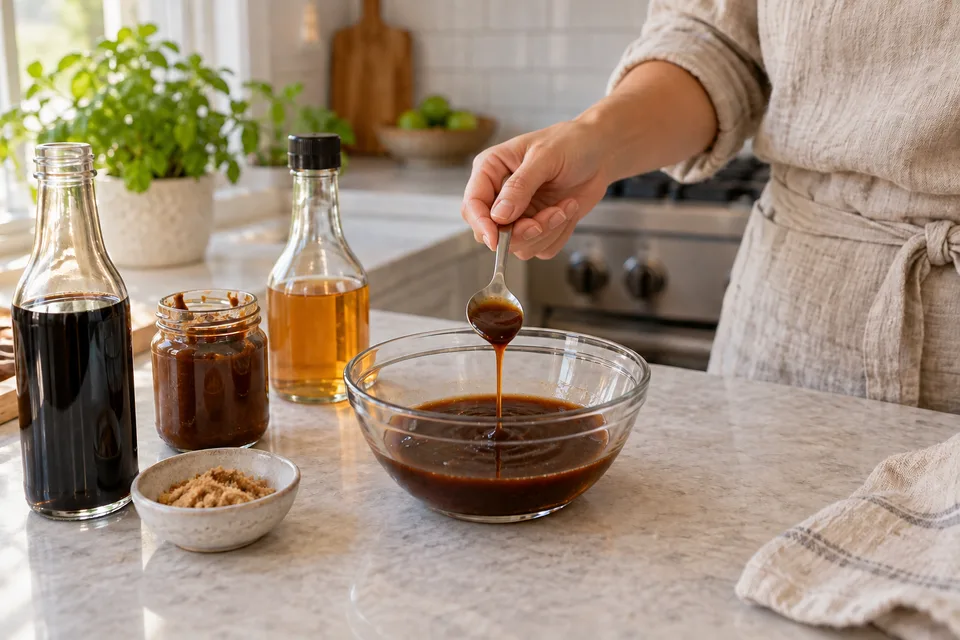 worcestershire sauce substitute — step 4: Taste and adjust vinegar or sugar to balance tanginess and sweetness.