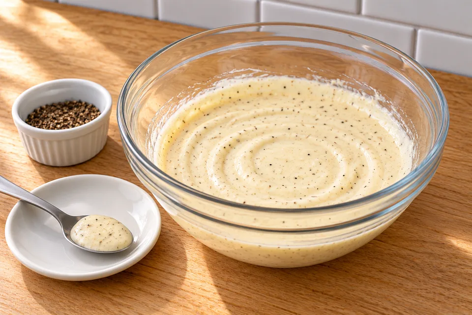 alabama white sauce — step 4: Taste and adjust black pepper or vinegar to preference.