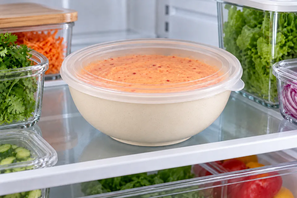 bang bang sauce — step 4: Cover and refrigerate for at least 15 minutes before serving to allow flavors to meld.