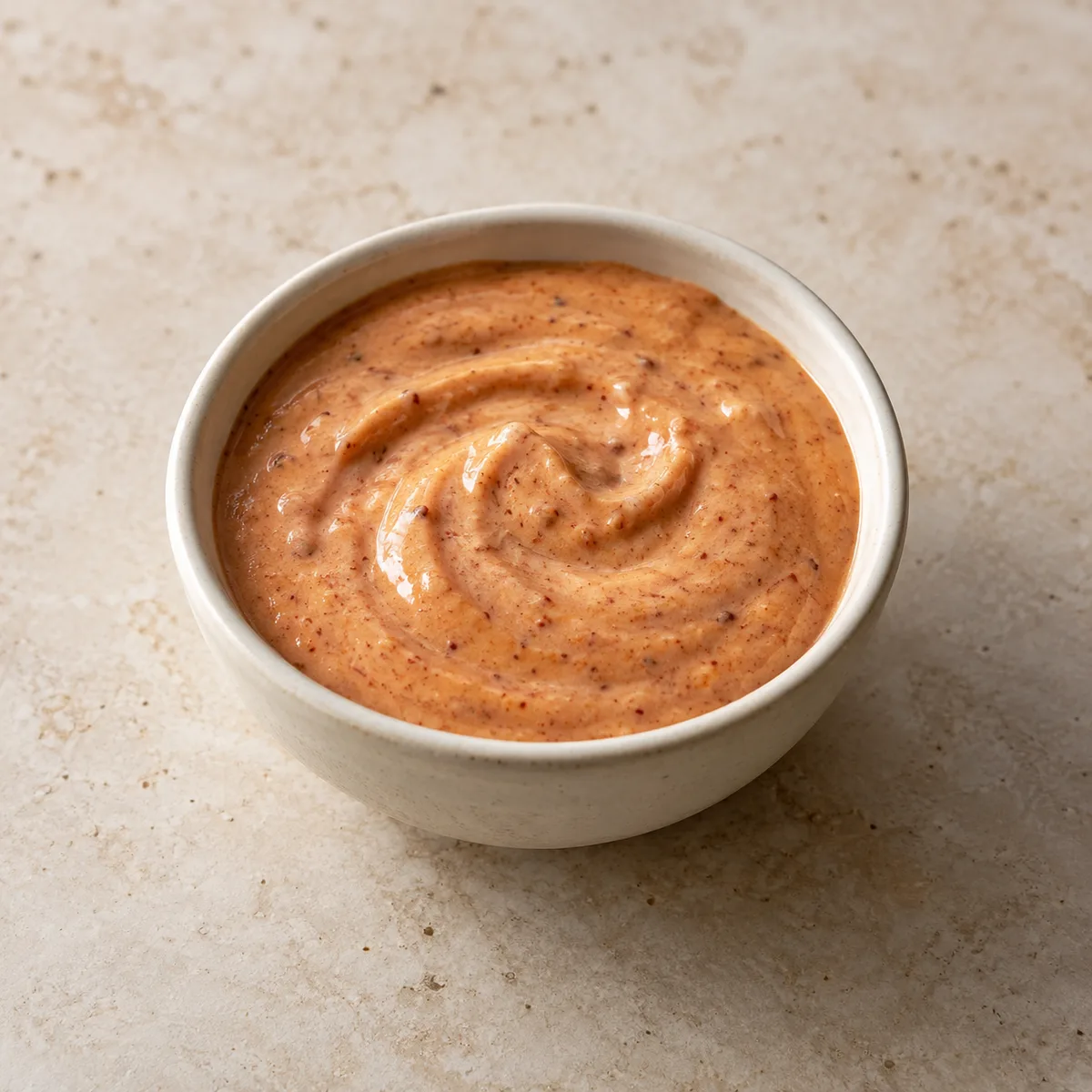 red robin campfire sauce in a ceramic serving bowl